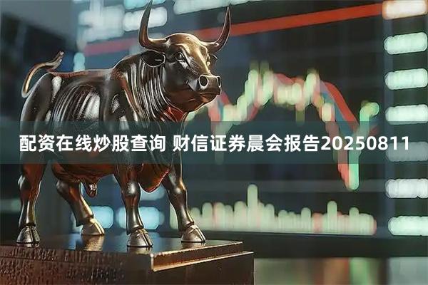 配资在线炒股查询 财信证券晨会报告20250811